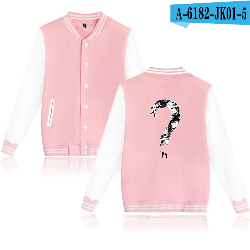 PINK США, хип-хоп куртка, музыка xxxtentacion, мужская уличная куртка, casacas para hombre, бейсбольные куртки с принтом размера плюс, Homme - Цвет: PINK