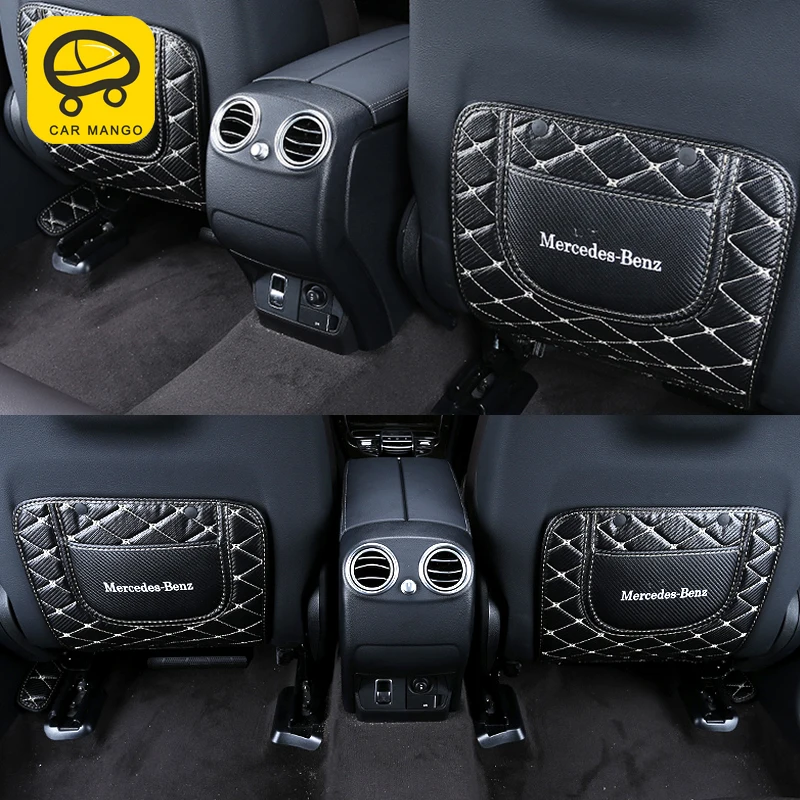 

CarManGo For Mercedes-Benz 2016-2019 GLC Car Seat Back Protector Cover Leather Anti-kick Mat Pad Cushion Interior Accessories