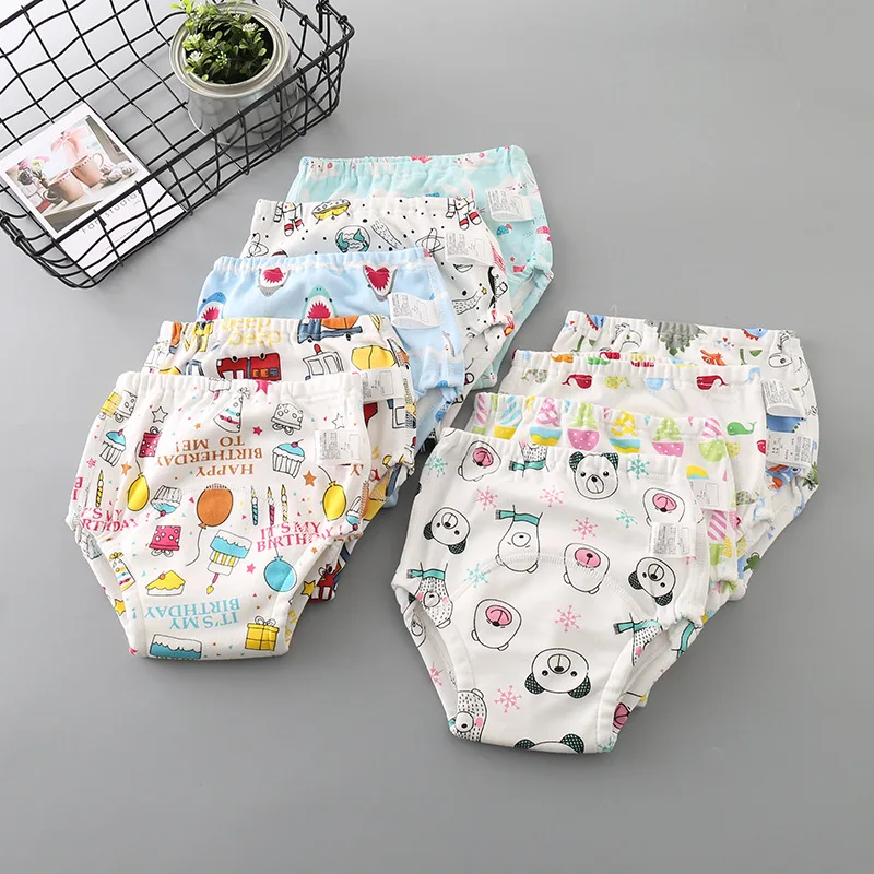 

1PCS Cute Cartoon Baby Reusable Diapers Nappies Cloth Diaper Washable Infants Children Baby Cotton Waterproof Training Pants
