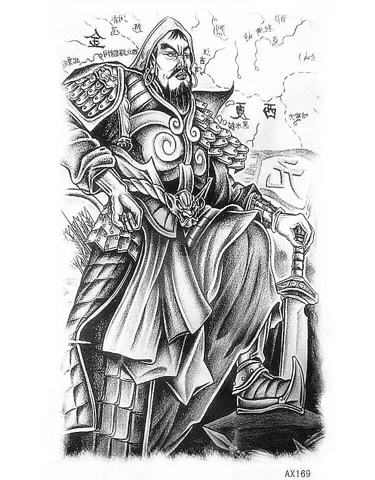 jenghiz khan portrait temporary tattoo like god men tattoo paper jenghiz khan portrait temporary tattoo like god men tattoo paper
