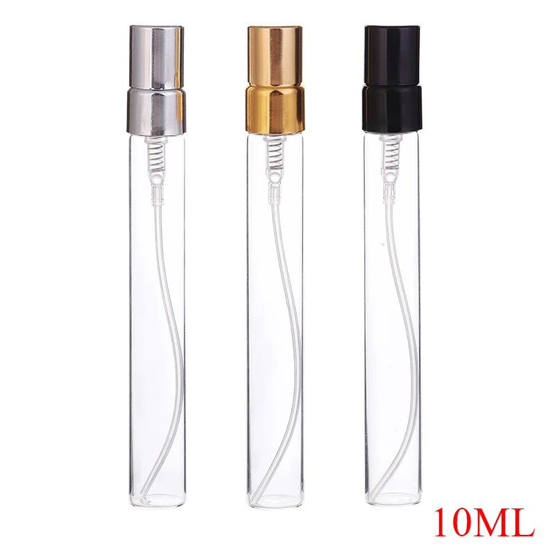 10ml 3 шт., 5 мл, 10 мл, многоразовый мини флакон-спрей для духов, Алюминиевый распылитель, портативный косметический контейнер для путешествий, флакон для духов - Цвет: 10ml