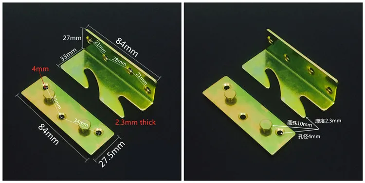 4 шт. мебельный соединитель для кровати рельсовый кронштейн покрытие цвет цинк фурнитура Аксессуары скрытый утопленный мебельный фитинг