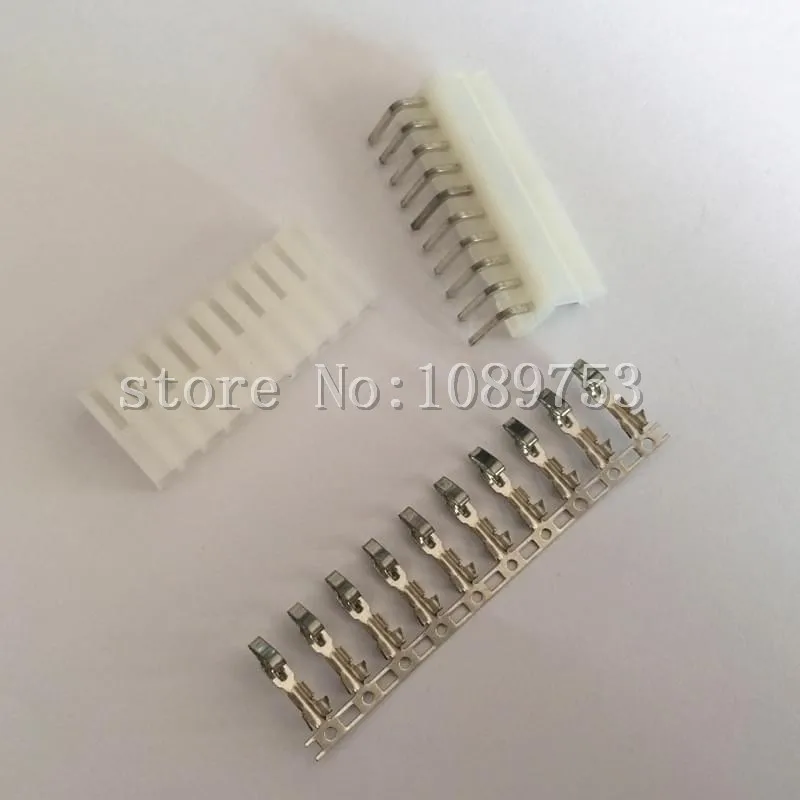 

50set CH3.96mm Right Angle 10 Pin Header Plug Terminal Female Jack PCB Header Power Connector