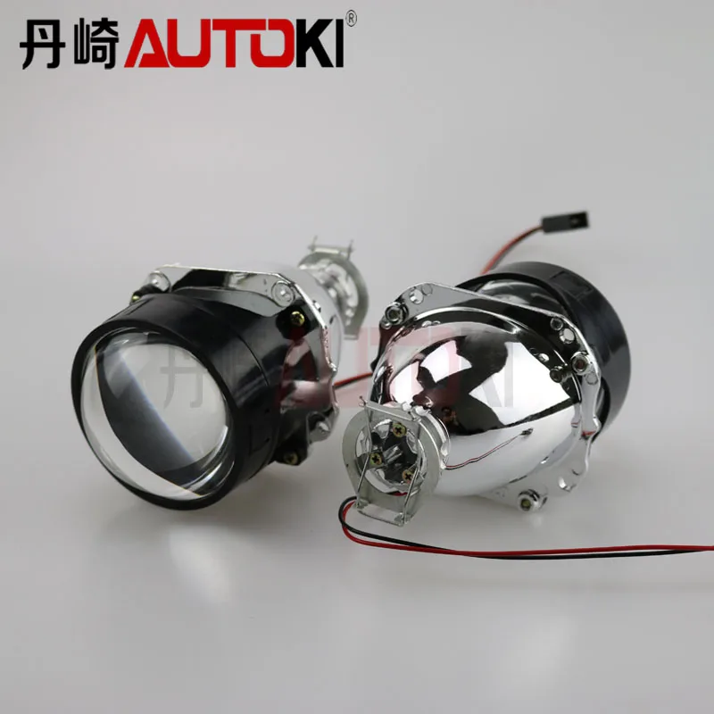 Автоки 2 5 дюйма квадратные CCFL двойные ангельские глазки HID комплект биксеноновых