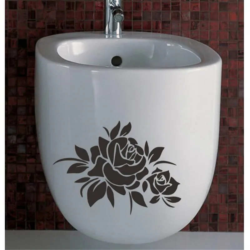 

1PC Multicolor Peony Sticker WC Pedestal Pan Cover Sticker Toilet Stool Commode Sticker home decor Bathroon decor flower view