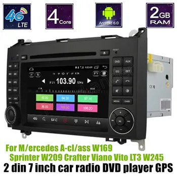 Preise 1024*600 Android 6.0 GPS Auto DVD-Player Für B-ENZ A-cl/ass W169 S/drucker W209 Crafter Viano Vito LT3 W245 Bluetooth