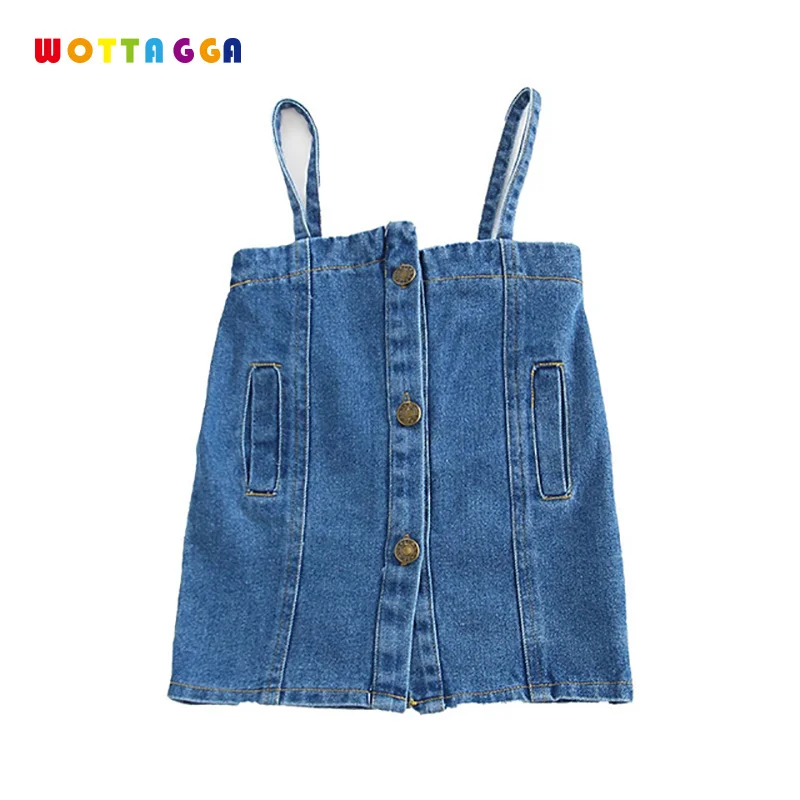 

2019 WOTTAGGA Summer Girl Dress Elastic Sling Baby Dress Toddler Plaid Brief Cotton Sleeveless New Kids Dresses for Girls