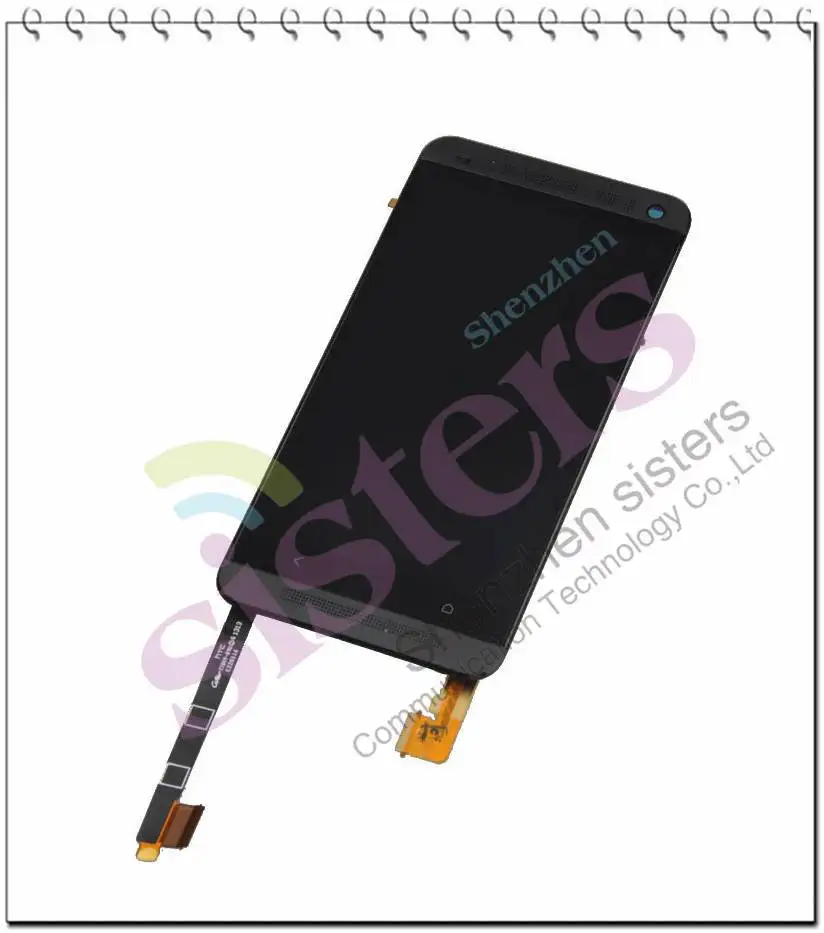 HTC0010  White Black Red Front Housing LCD Touch Digitizer Screen + Frame Faceplate Assembly For HTC One M7 (5)