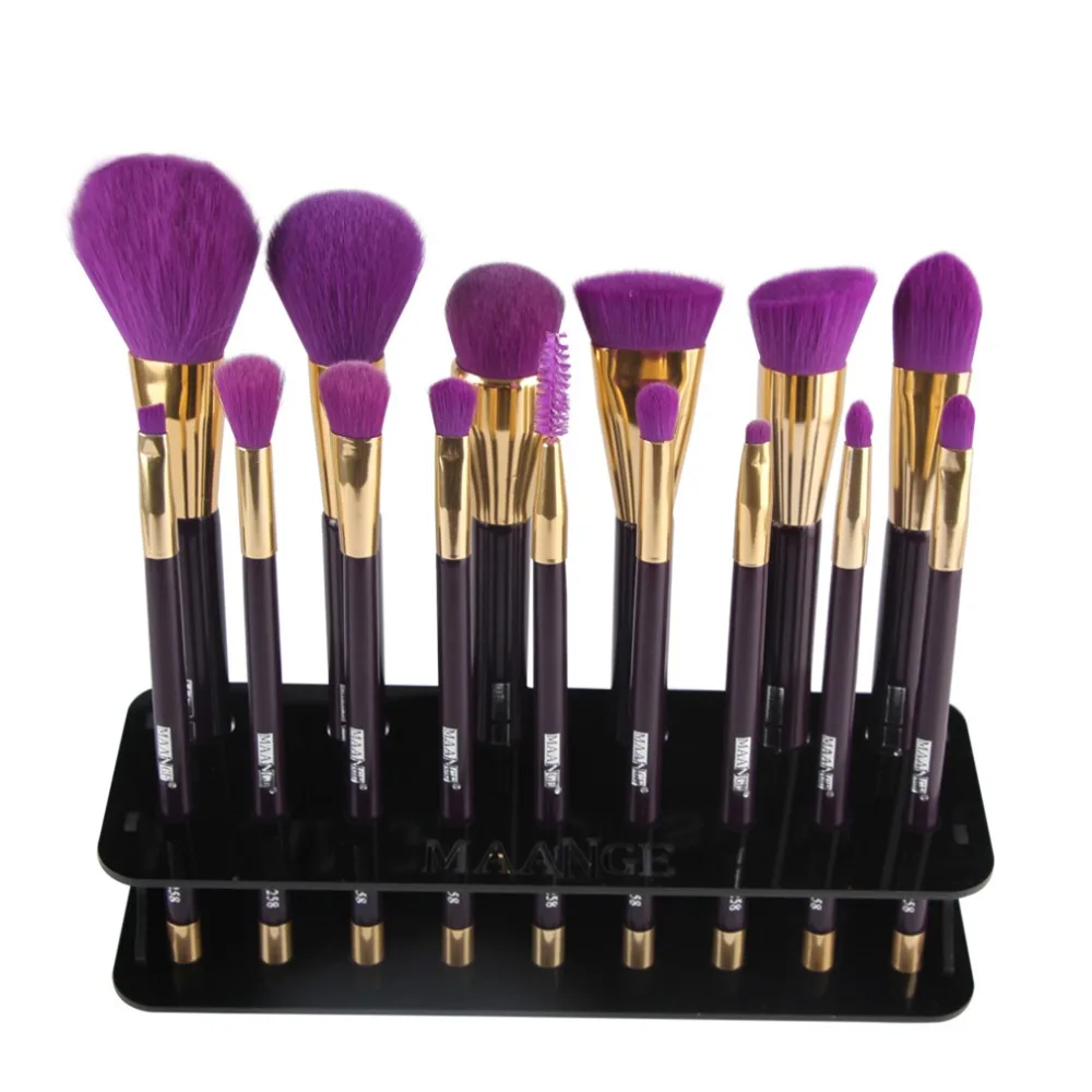 

2018 New Hot 15 Hole PMMA Makeup Brush Holder Rack Organizer Cosmetic Shelf Tool Desktop Bedroom Makeup Brush Organizer
