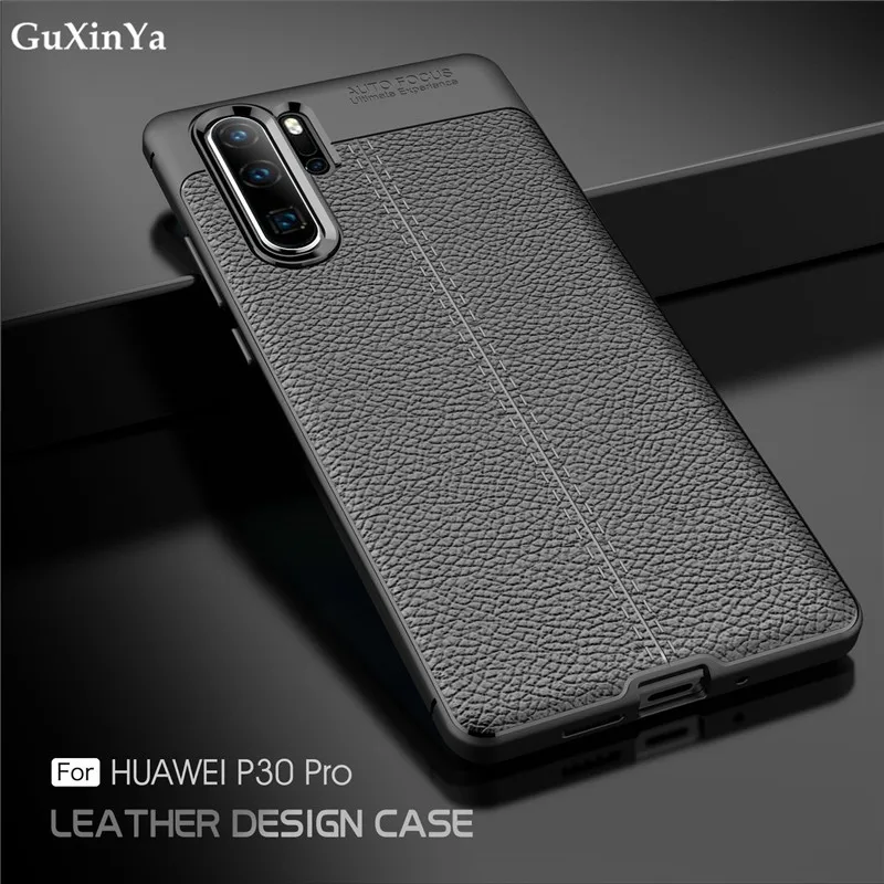 

GuxinYa Huawei P30 Pro Phone Cases Luxury Leather ShockProof TPU Protective Case For Huawei P30 Pro Cover VOG-L29 VOG-L09 Fundas