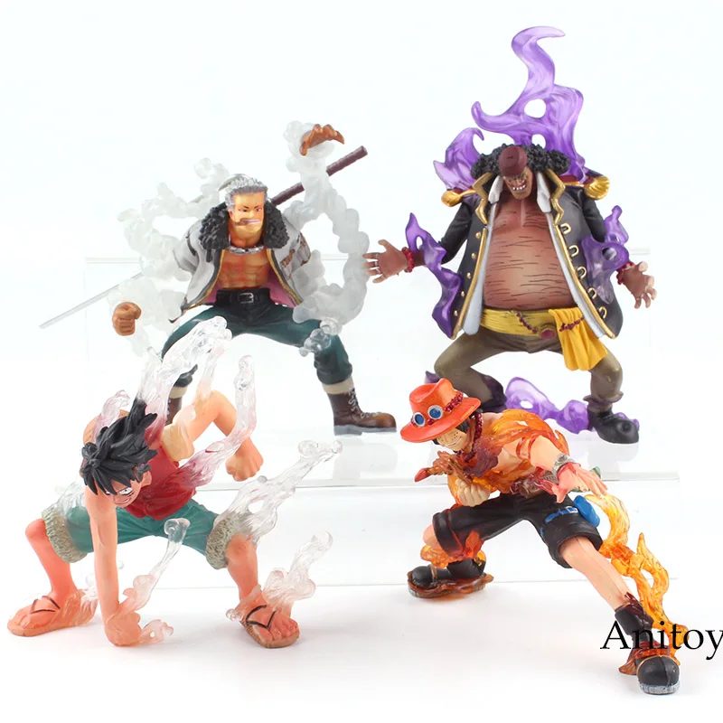 

One Piece Figure Anime Luffy Enel Aokiji Kuzan Sir Crocodile Smoker Marshall D Teach PVC Action Figure Toys 4pcs/set 8-13.5cm