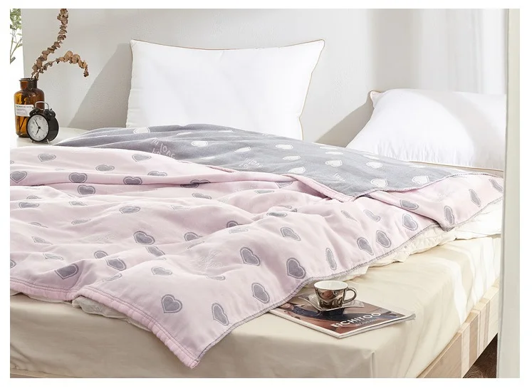 Junwell, хлопок, муслиновое одеяло, кровать, диван, для путешествий, дышащее, сладкая любовь, большое мягкое одеяло, Para одеяло