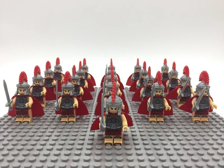 21 шт. средневековые Рыцари римские гладиаторы командор Цезарь солдат Римский Спартанский строительные блоки кирпичи лучший подарок детские игрушки