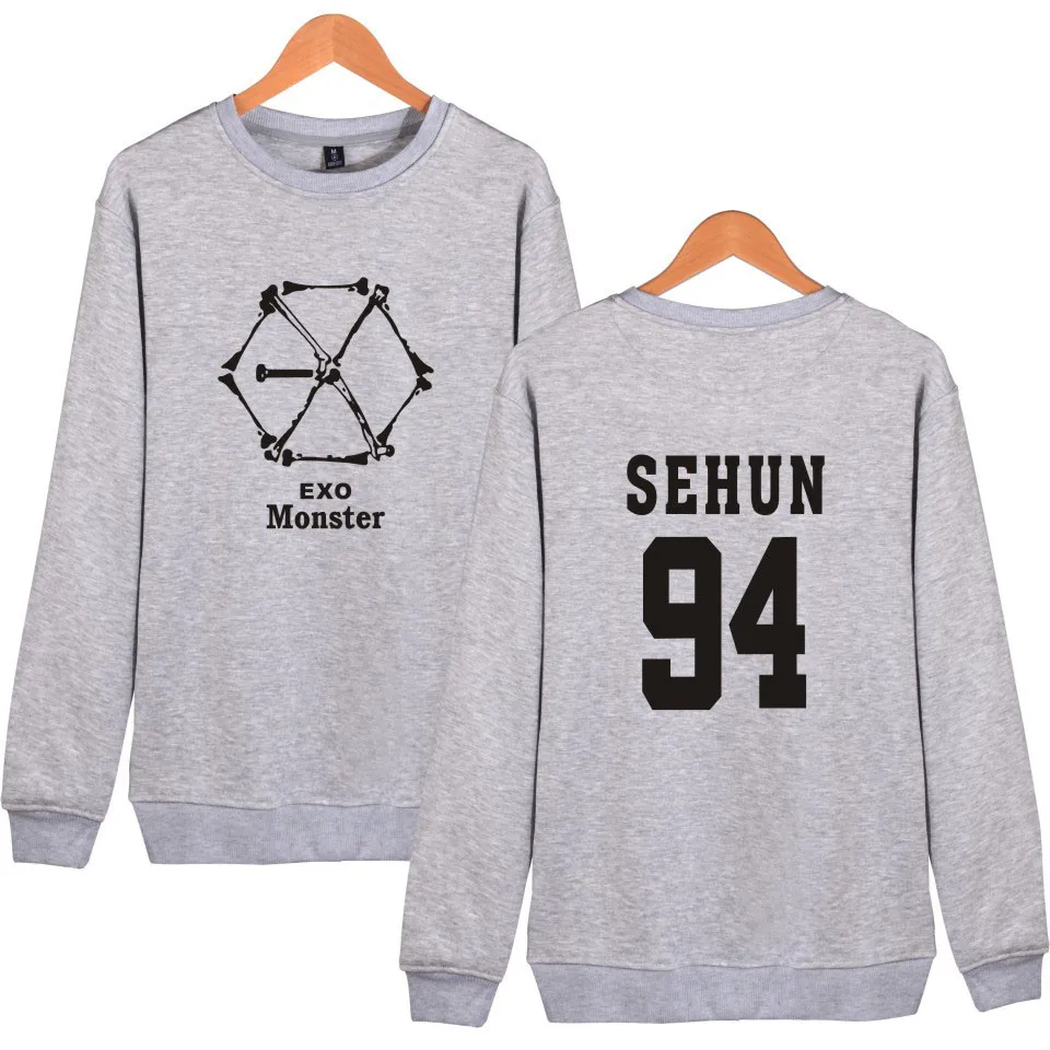 LUCKYFRIDAYF Толстовка EXO MONSTER с капюшоном Женская толстовка Kpop осенняя одежда TAO CHEN