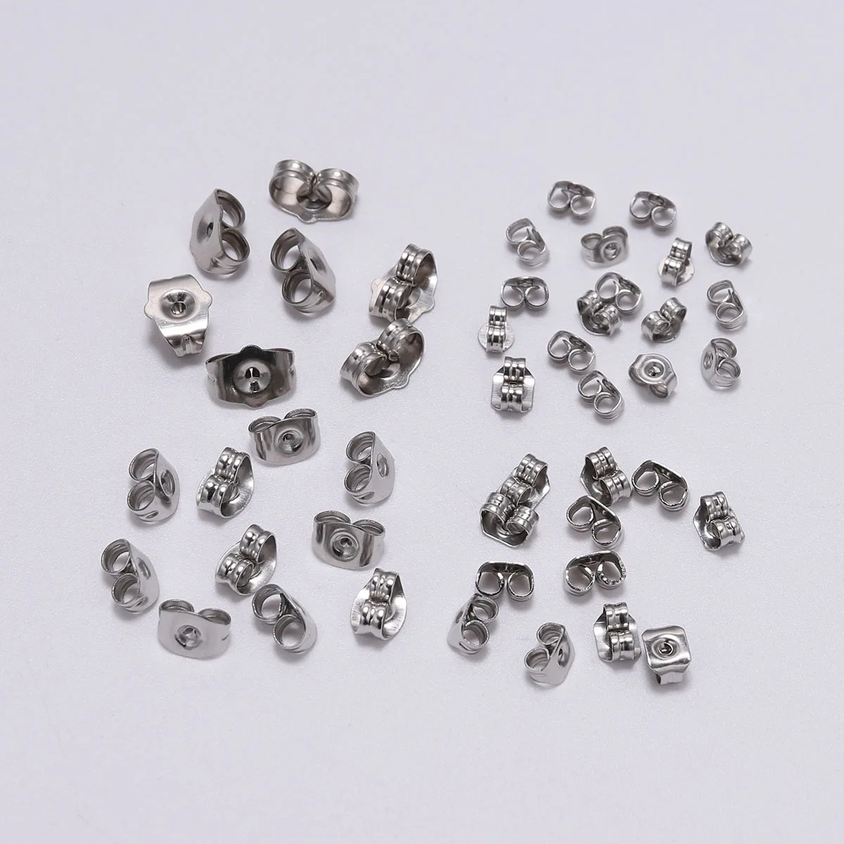 

100pcs 4 5 6 8mm Stainless Steel Earring Back Plug Earring Settings Base Ear Studs Back Earring Stopper For DIY Jewelry Making