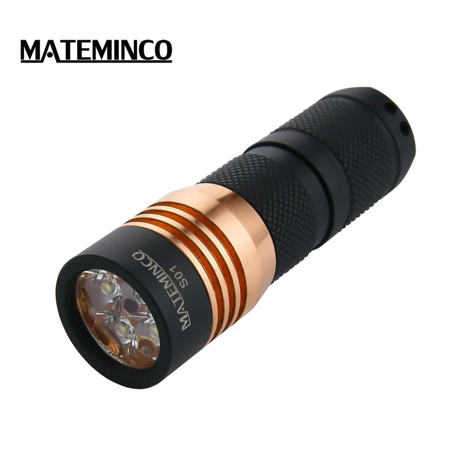 Mateminco S01 4* Cree XPG3/Nichia 219C 2200 люмен 18350 Мини Тактический светодиодный вспышка светильник фонарь светильник - Испускаемый цвет: Black