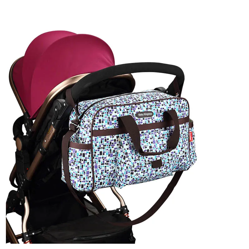 

insular Waterproof Baby Strollers Diaper Bag for Mother Large Capacity Multifunction with Changing Mat Blue