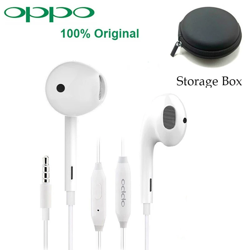 OPPO R11 коробка для хранения наушников подарок с 3,5 мм разъем провода наушники с контроллером для OPPO R15 OPPO Find X F7 F9 OPPO R17
