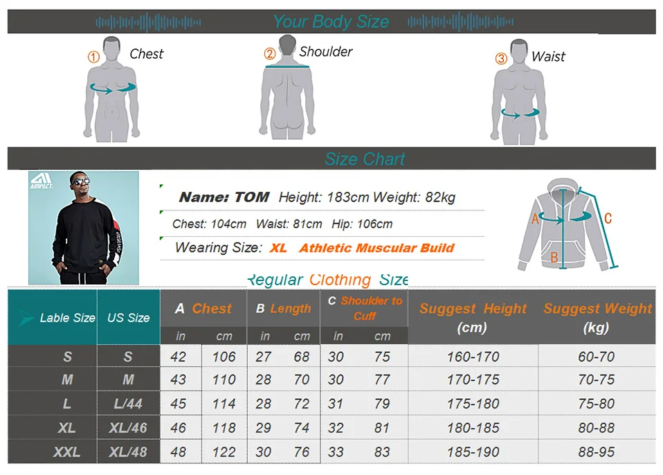 Active Life Clothing Size Chart