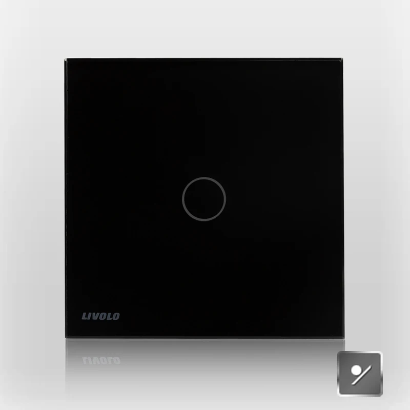 

Switch socket touch switch panel c6 black single touch