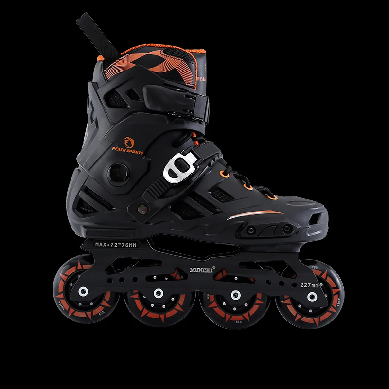 الكبار الأطفال سباق التعرج زلاجات دوارة رياضية الأسطوانة المضمنة أحذية التزلج الشارع فرشاة تزلج للجنسين مستقيم صف النعال IA110