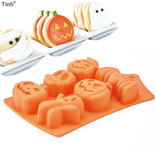 Buy Halloween Pumpkin Cake Mold 6 Cavities Ghost Bat