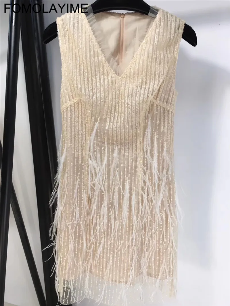 FOMOLAYIME лето vestidos женское модное трикотажное платье с кисточками