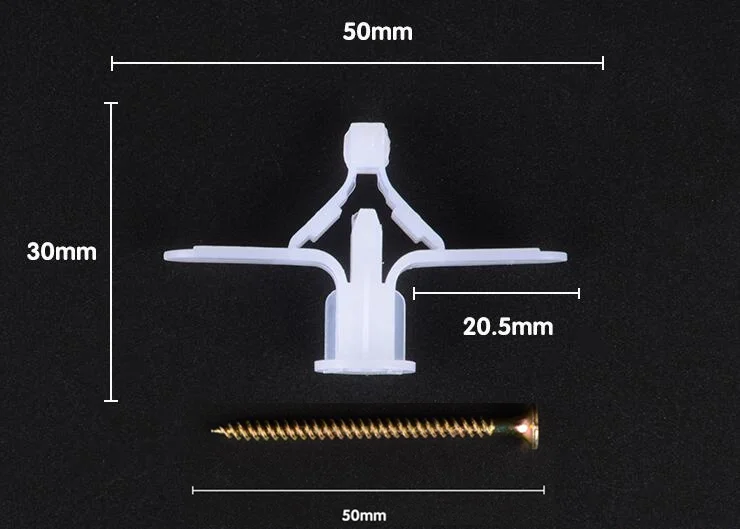 100 шт. расширительный винт летательный аппарат болт пластиковая трубка для гипсокартона полый настенный крепеж крепежные аксессуары