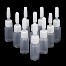 10 шт. белая крышка пустые круглые бутылки для татуировки чернила пигмент зеленый мыло 5 мл