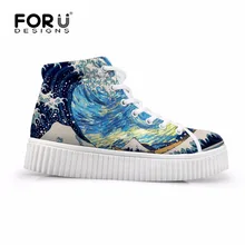 FORUDESIGNS/Женская обувь на высокой платформе с объемным волнистым узором; женская обувь на плоской подошве, увеличивающая рост; повседневные женские кроссовки; zapatos mujer