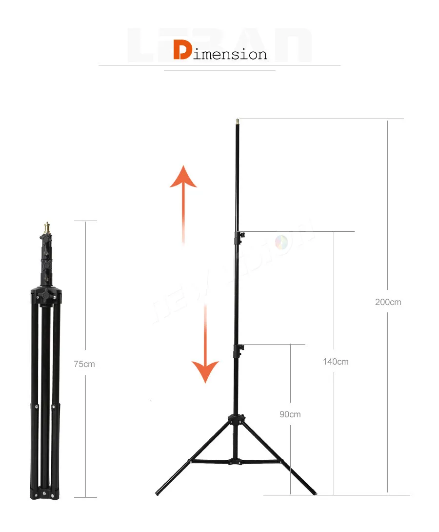 Godox 304 200 см более стабильный светильник стенд с 1/4 винтовой головкой Штатив для студии фото Vedio Flash светильник ing