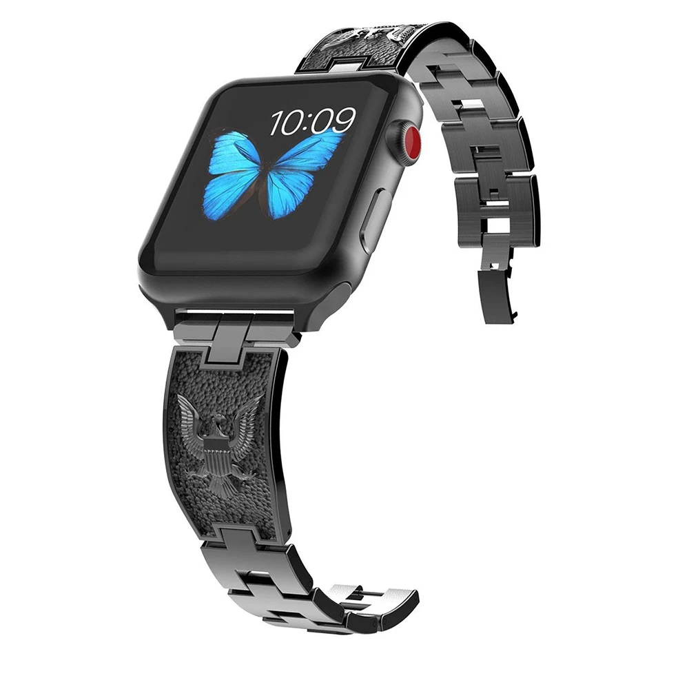 38 мм/42 мм/40 мм/44 мм ремешок для часов Apple Watch Iwatch серии 4/2/1 нержавеющая сталь браслет