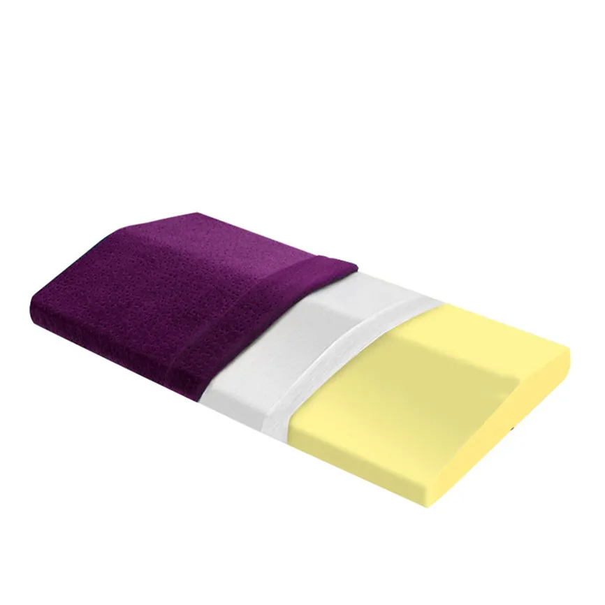 Пена памяти поясничная поддержка клиновидная Подушка Кровать Подушка Спящая нога высота для стула подушки для сиденья автомобиля облегчение боли M#1 - Цвет: Purple