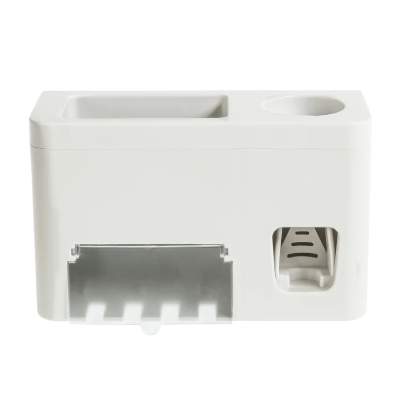 1Piece Toothbrush Holder Suction with Toothpaste Squeezer in Bathroom Accessories Storage Multifunction Toothbrush Holder