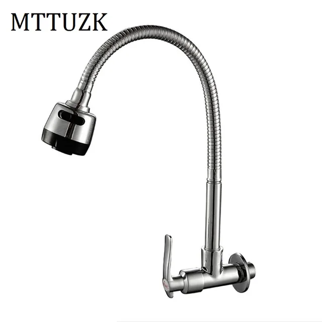 Cheap Free Shipping!In wall mounted Copper kitchen faucet. fold expansion. DIY kitchen sink tap.Washing machine shower faucet 1pcs/lot