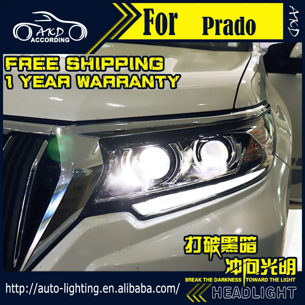 AKD Car Styling for Toyota Prado Headlights 2017 2018 New Prado LED