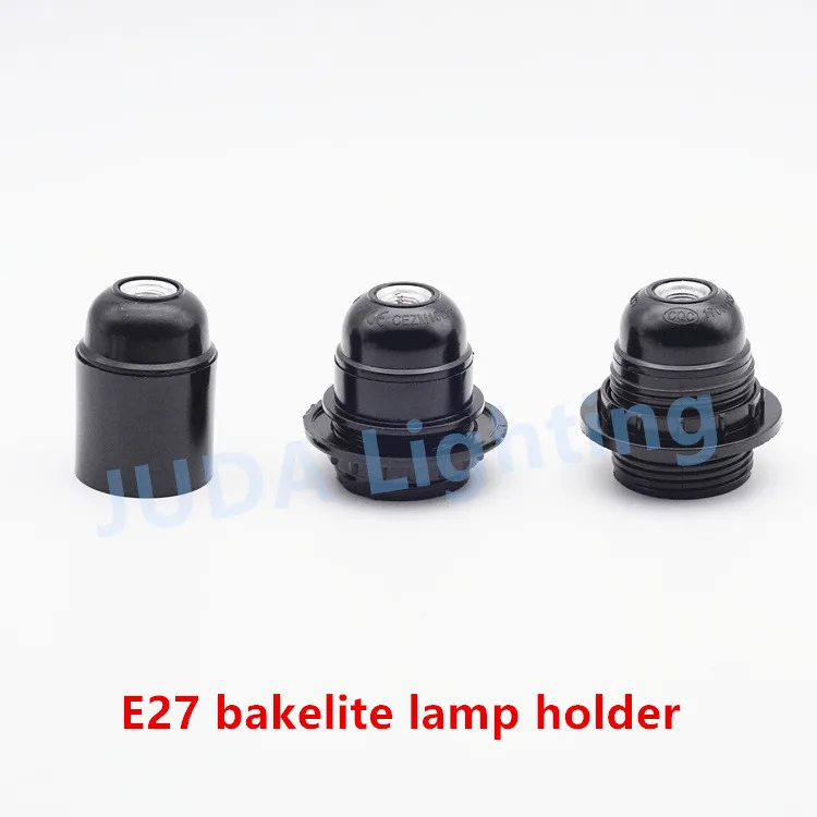 E27 E14 патрон лампы база бакелитовая пластиковая лампа держатель с кабелем провод для Светодиодная лампа для люстры подвесной светильник фитинги
