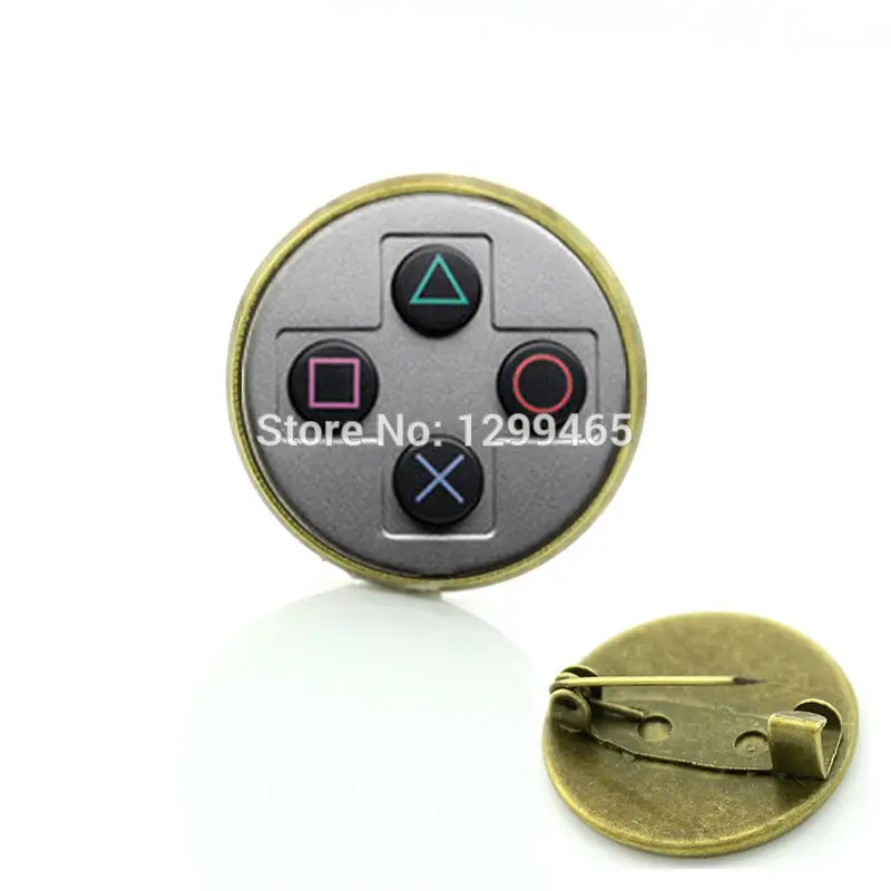 

Video game controller pins retro ethnic style game controller brooches Men and women hipster accessories badge C 1114