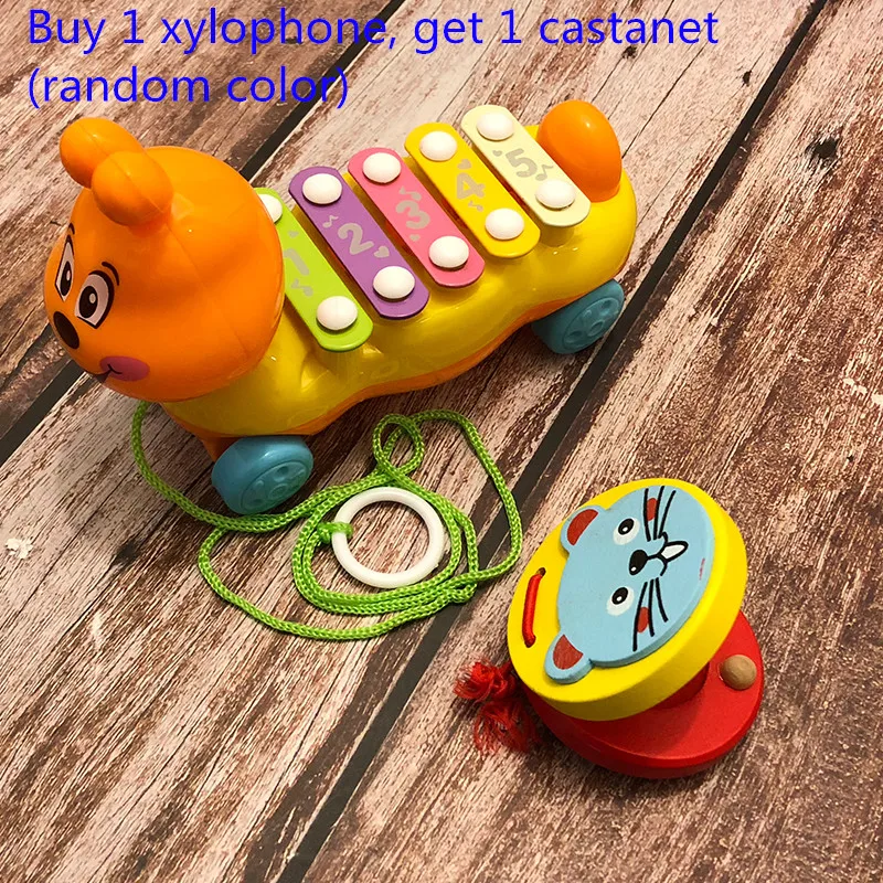 Мультфильм гусеница игрушечный ксилофон ручная, ударная Glockenspiel Фортепиано Игрушечный Музыкальный инструмент развивающая музыкальная игрушка для детей день рождения