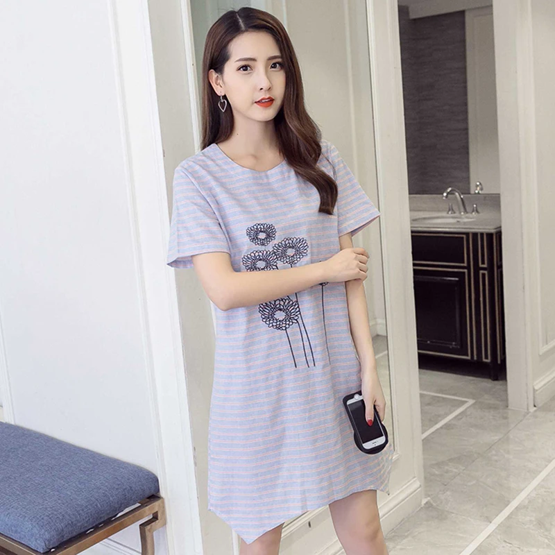 

2018 Embroidery Maternity Dresses Cotton Linen Dress For Pregnant Women Gravidas Striped Clothes Pregnancy Clothing B0418