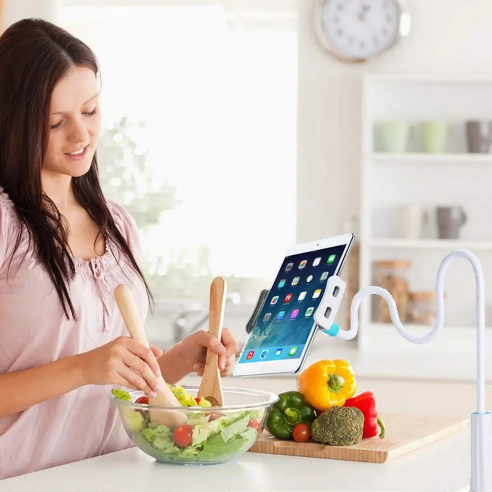 Ascromy Gooseneck Tablet Stand Holder Adjustable Mount For iPad Pro 10.5 iPad mini Air New iPhone 8 Plus 7 Long Arm Bed Support (3)