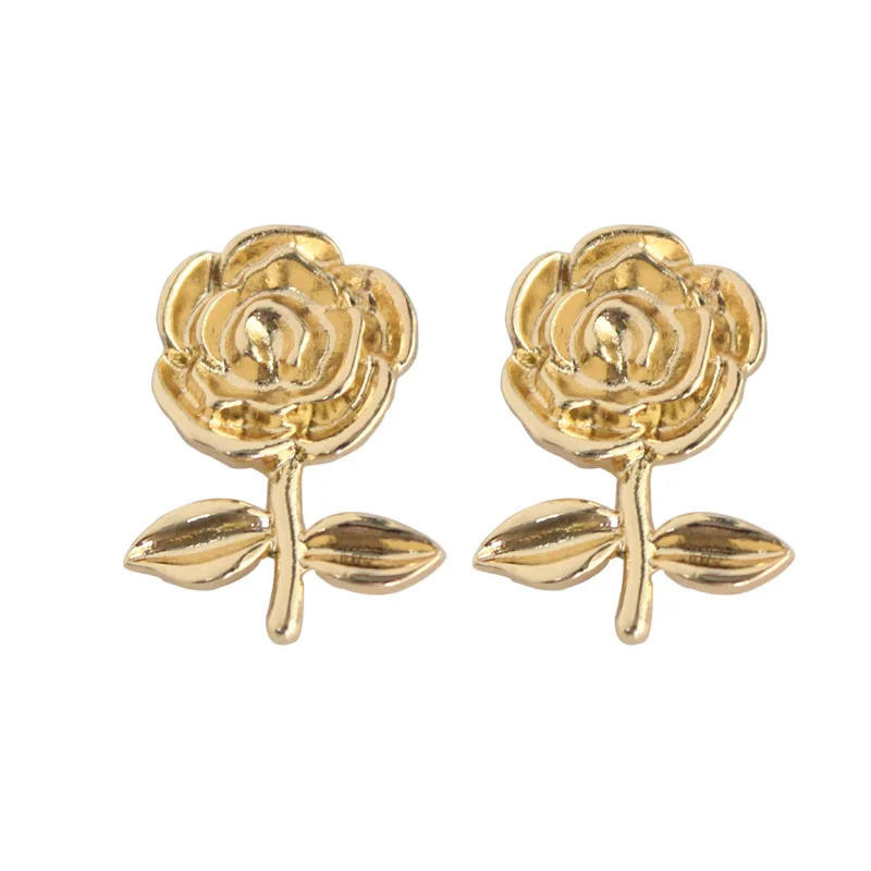 Корейский мини золотой цвет розы Искусственный жемчуг в форме сердца клипсовые клипсы на серьги без пирсинга - Окраска металла: rose earrings