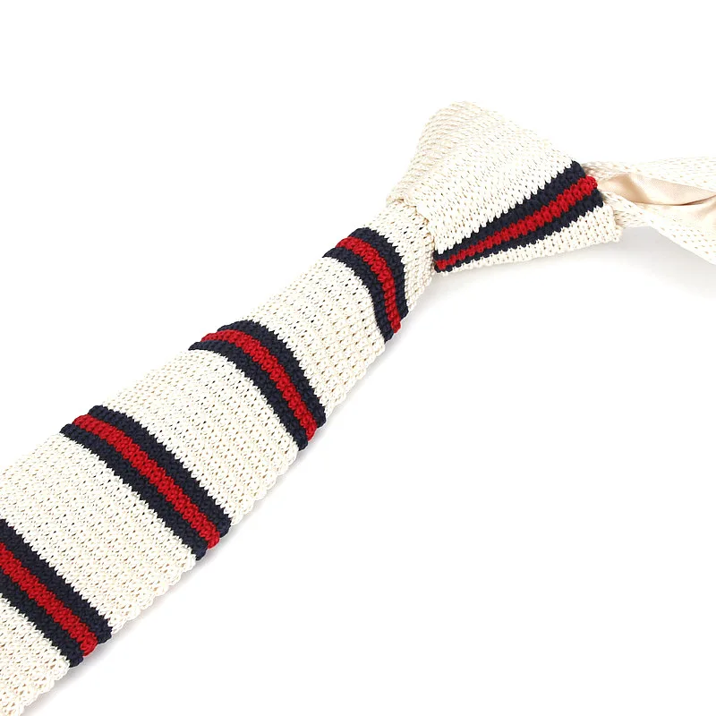 Мужской модный винтажный шерстяной галстук 17 полосатый галстук многоцветный вязаный галстук