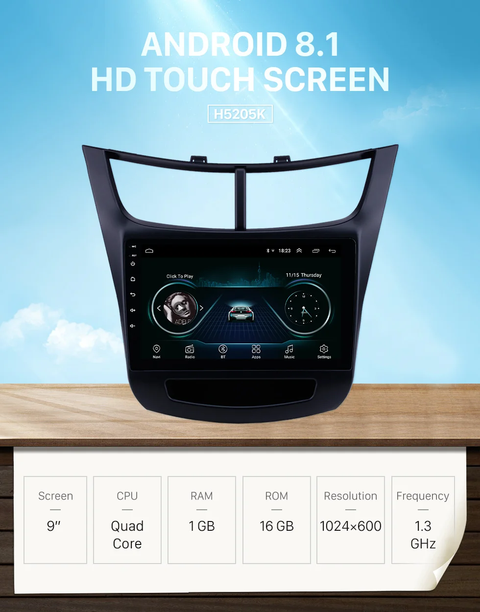 Flash Deal Harfey for Chevy Chevrolet New Sail 2015-2016 9" Android 8.1 HD Touchscreen Bluetooth GPS Radio USB AUX support Carplay 3G WIFI 0 Flash Deal Harfey for Chevy Chevrolet New Sail 2015-2016 9" Android 8.1 HD Touchscreen Bluetooth GPS Radio USB AUX support Carplay 3G WIFI 0