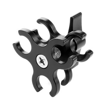 

Aluminum Alloy 3-Holes Butterfly Support Clip Adapter Bracket Holder Clamp for Action Camera BC06