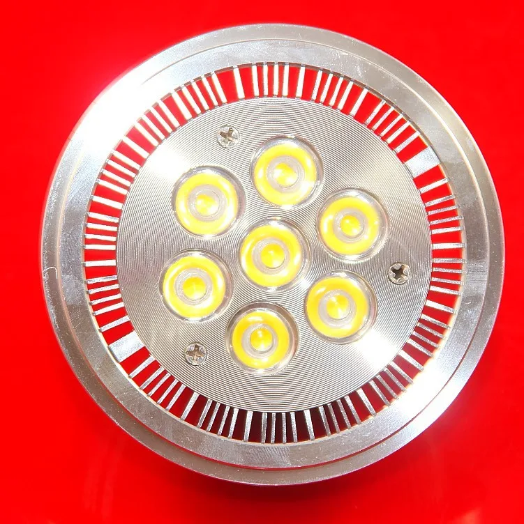 

Free shipping AR111 7x2W 14W LED light equal to 100W High quality G53 QR111 12V/AC85-265V ES111 LED Spotlights energy saving