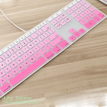 

For Mac G5 Skin Protective Skin For Apple Keyboard Cover Imac G6 Silicone Skin With Numeric Keypad Desktop Protector Colorful