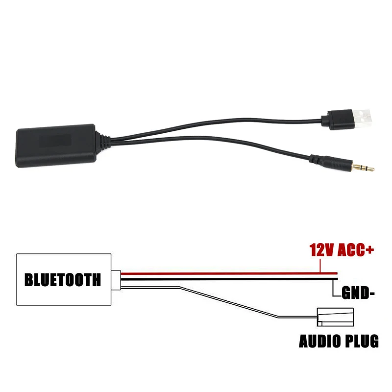 Автомобильный Bluetooth адаптер Aux кабель Зажигалка Черный Подходит E90 стерео E91 зарядное устройство