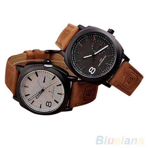 

Unisex Men's Stylish Quartz Analog Faux Leather Band Wrist Watch