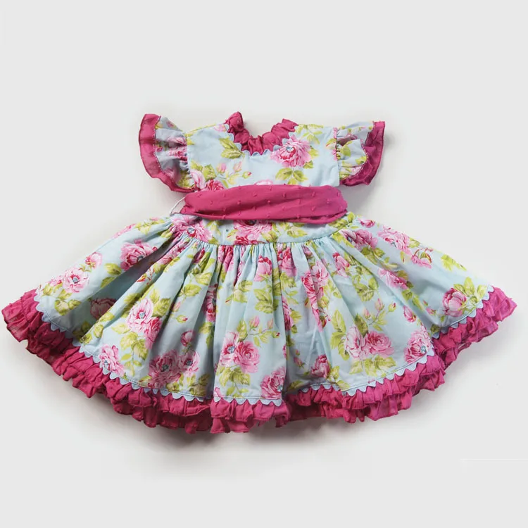 Г. Детское платье с цветочным рисунком; осенние платья для девочек; праздничные платья принцессы в испанском стиле розового цвета для девочек; одежда для детей
